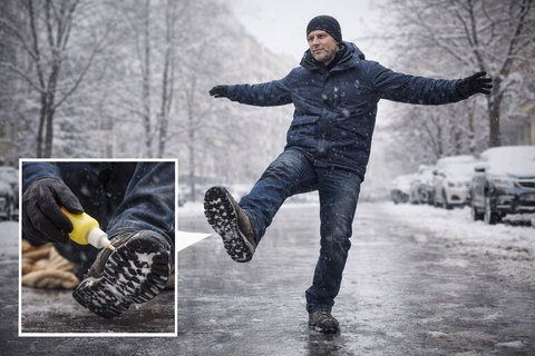 человек падает