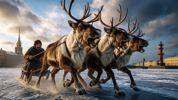 «Катали и на северных оленях»: самые необычные зимние развлечения в Петербурге 150 лет назад