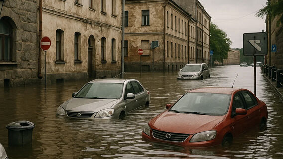 Выборг под водой