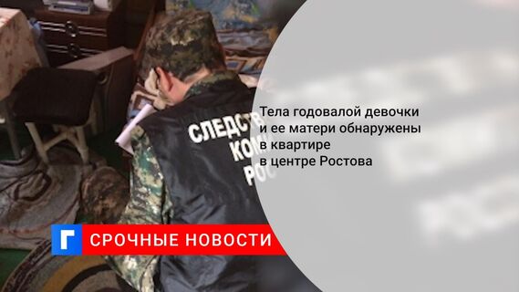 Тела годовалой девочки и ее матери обнаружены в квартире в центре Ростова 