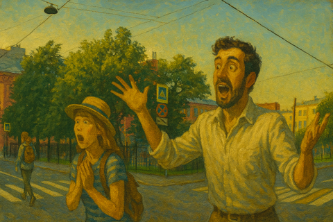 туристы в Питере