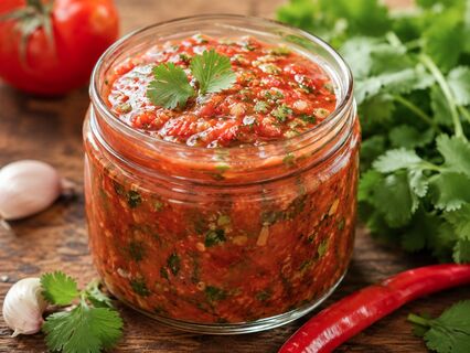 Готовлю аджику с ароматной зеленью - не петрушка и не укроп: вкус закуски становится идеальным