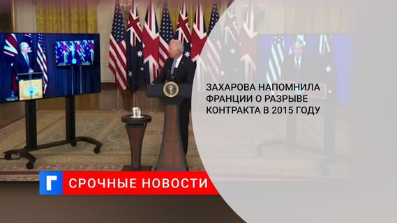 Представитель МИД Захарова напомнила Парижу о срыве сделки по «Мистралям»