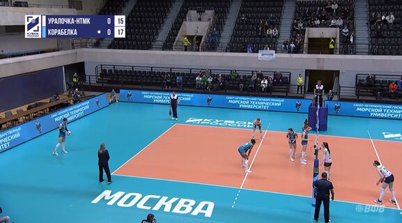 Питерская волейбольная команда «Корабелка» выиграла первый матч в «Финале шести»