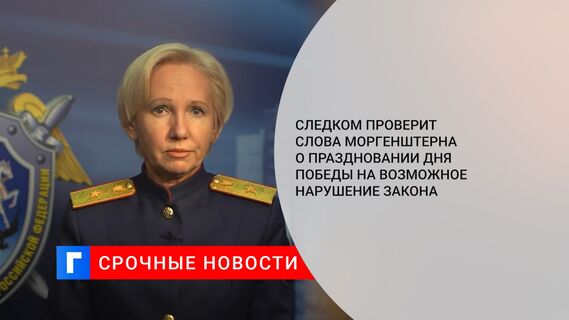Следком проверит слова Моргенштерна о праздновании Дня Победы на возможное нарушение закона