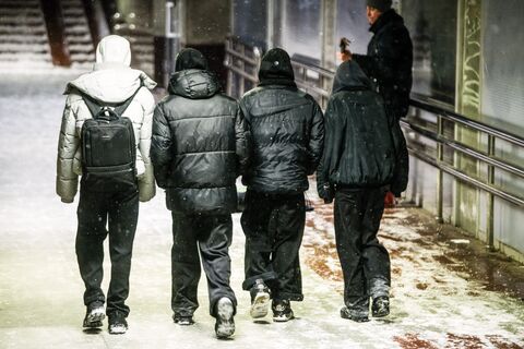 подростки, зима