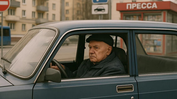 Пенсионер за рулем