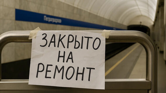 Метро, табличка