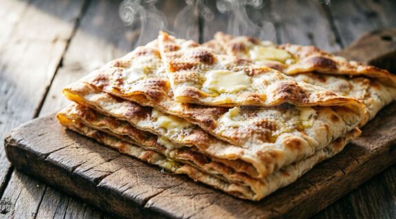 Всего 15 минут на кухне — и всей семьей уплетаем слоистые лепешки: ароматные "конвертики" вкуснее бабушкиных пирожков