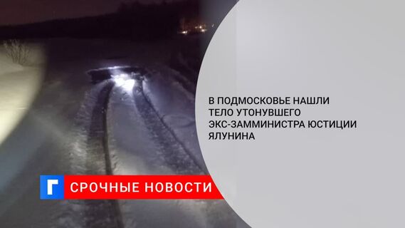 Спасатели нашли тело экс-замминистра юстиции Ялунина, пропавшего в Подмосковье