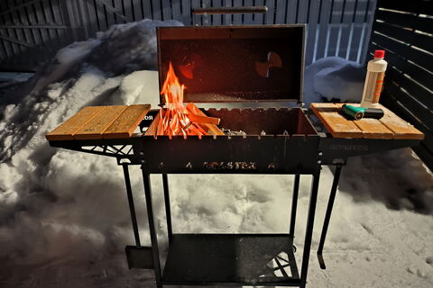 мангал, шашлык, огонь