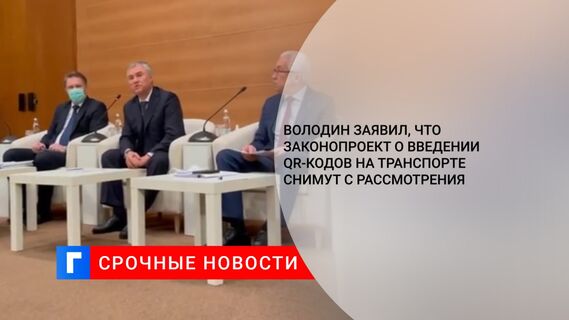 Володин заявил, что законопроект о введении QR-кодов на транспорте снимут с рассмотрения