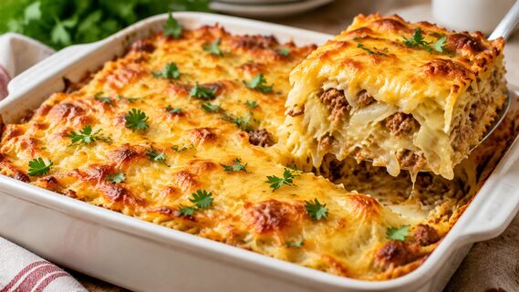 Когда нет времени стоять у плиты, готовлю ленивую запеканку: по вкусу как голубцы — сочная и сытная