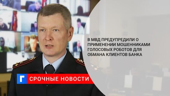 Представитель МВД Васенин: мошенники применяют голосовых роботов для обмана клиентов банка