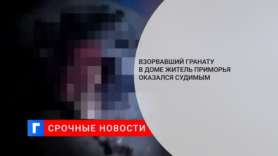 Взорвавший гранату в доме житель Приморья оказался судимым