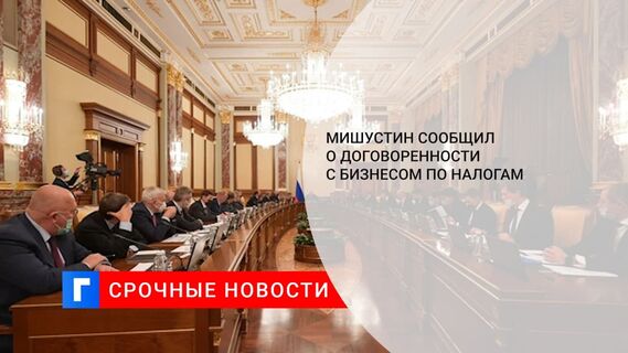 Мишустин: правительство России и бизнес договорились по вопросам изменения налогов