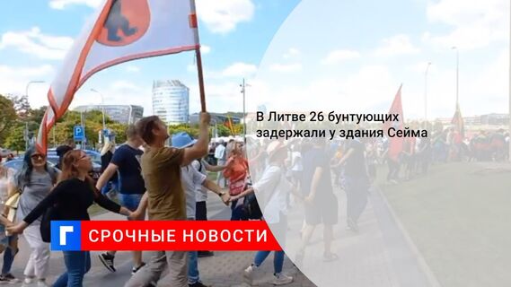 В Литве 26 бунтующих задержали у здания Сейма