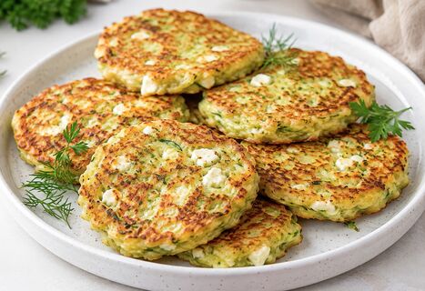Из кабачков и брынзы готовлю оладьи по-турецки - вкуснее обычных: съедаются за считанные минуты