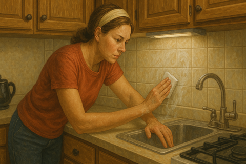 уборка меламиновой губкой