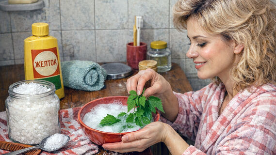 Соленый шампунь, женщина