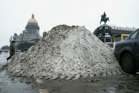 Снег в Петербурге растаял в цифрах: 18 пунктов побили зимний рекорд на 672 тыс. кубов