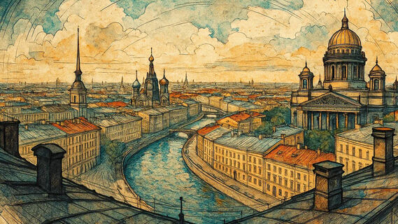 Крыша, дом, Петербург