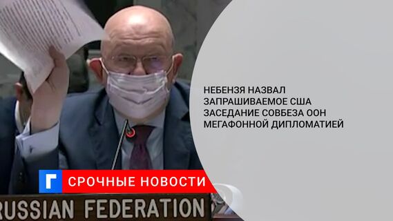 Небензя назвал запрашиваемое США заседание Совбеза ООН мегафонной дипломатией