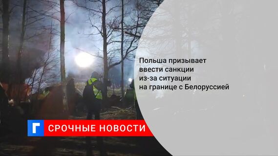 Польша призывает ввести санкции из-за ситуации на границе с Белоруссией