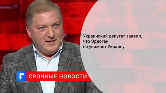 Украинский депутат заявил, что Эрдоган не уважает Украину 