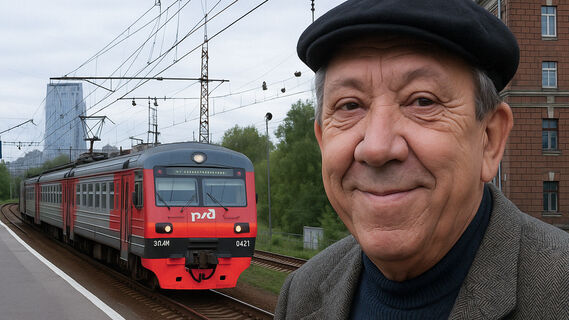 Юрий Никулин, поезд