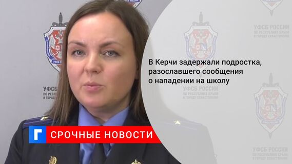 В Керчи задержали подростка, разославшего сообщения о нападении на школу