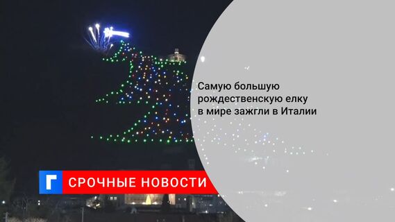 Самую большую рождественскую елку в мире зажгли в Италии