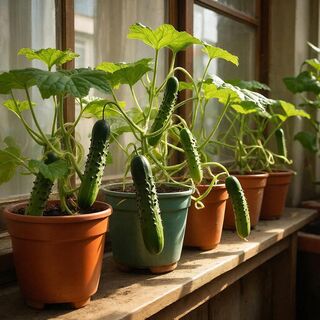 Бешеных цен на огурцы не боюсь: посадила 2 балконных гибрида - собираю по 10 кг даже в феврале