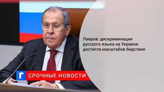 Лавров назвал дискриминацию русского языка на Украине бедствием