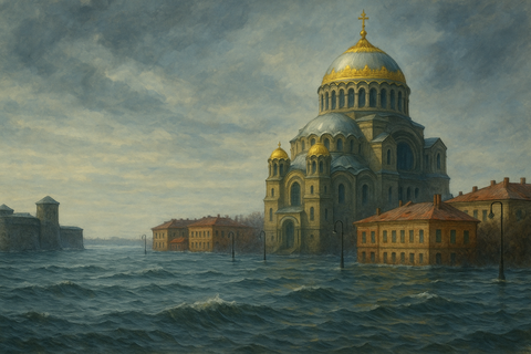 Кронштадт под водой арт