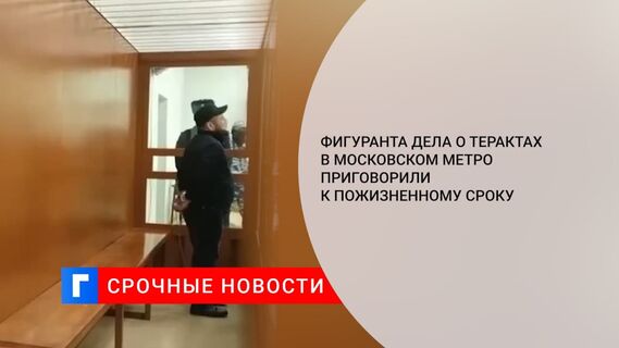 Фигуранта дела о терактах в московском метро в 2010 году приговорили к пожизненному сроку