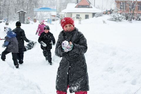 ребенок, школьник, зима, каникулы