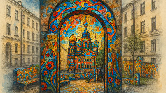 Мозаика, двор 