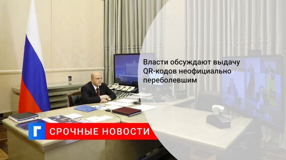 В правительстве обсудили введение QR-кодов для неофициально переболевших