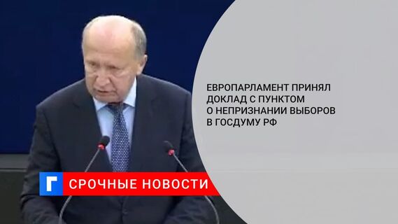 Европарламент принял доклад с пунктом о непризнании выборов в Госдуму