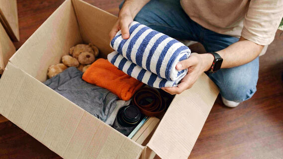 Коробка, вещи