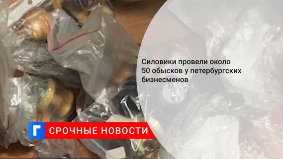 Силовики провели около 50 обысков у петербургских бизнесменов 