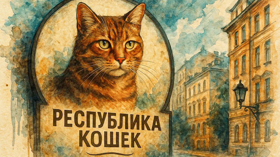 Кот, кафе