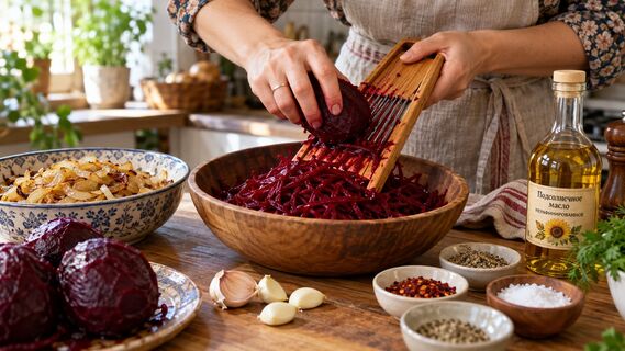 Как собрала свеклу с грядки - делаю такой салат: и на хлеб, и к мясу с картошкой. Полезно и вкусно