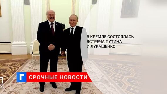 В Кремле состоялась встреча Путина и Лукашенко