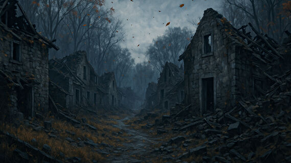 село под Петербургом, которое превратилось в руины