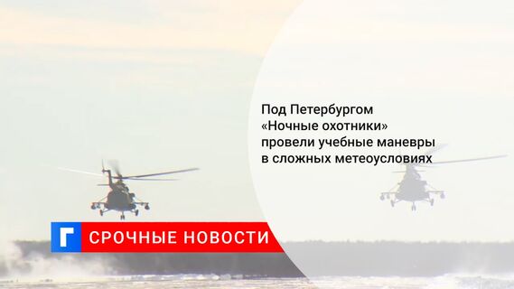 Под Петербургом «Ночные охотники» провели учебные маневры в сложных метеоусловиях