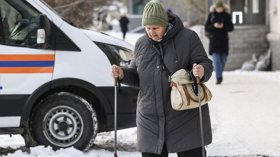 Пожилые зимой