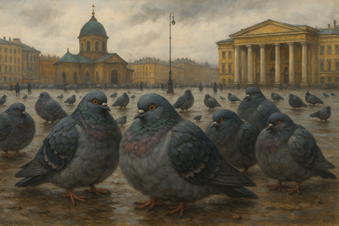 упитанные голуби