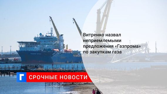 Витренко назвал неприемлемыми предложения «Газпрома» по закупкам газа